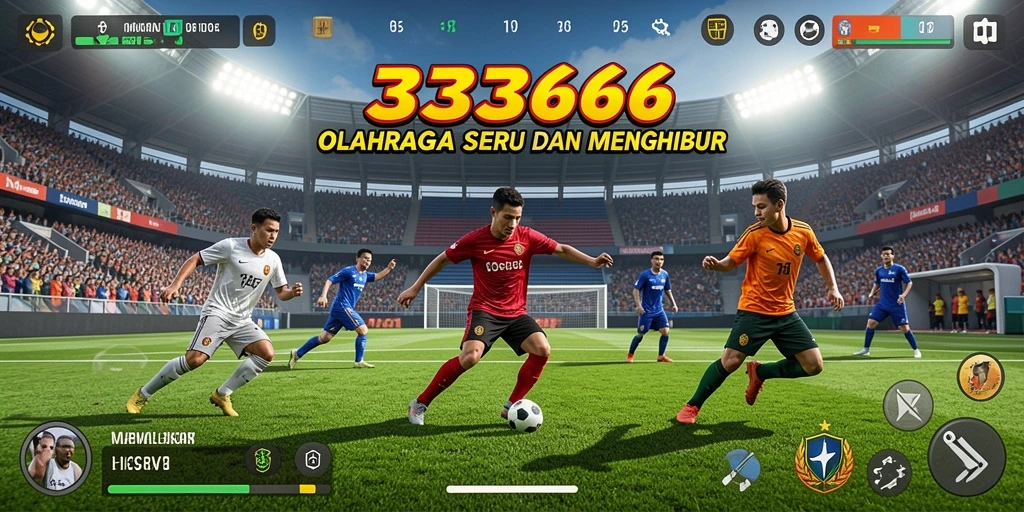 Tampilan gameplay seru dari 333666 dengan aksi olahraga dinamis.