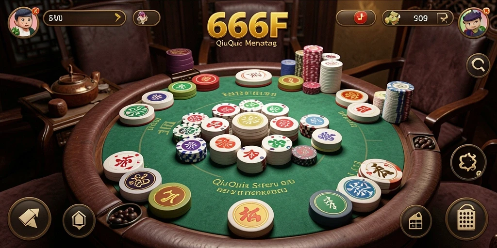 Screenshot <strong>666F</strong> menunjukkan aksi seru permainan QiuQiu.