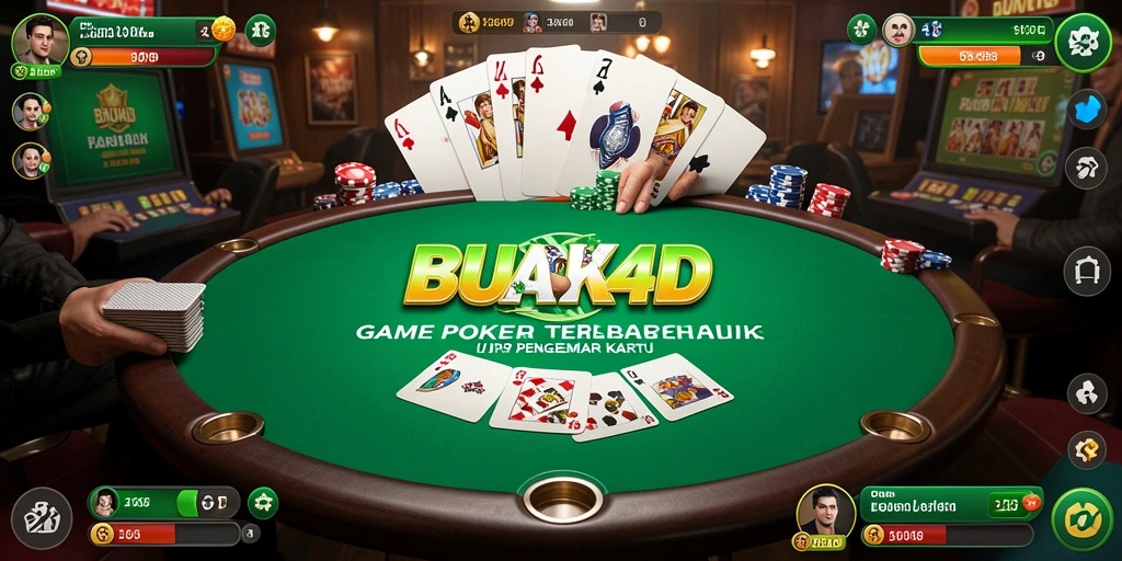 Tampilan gameplay menarik dari BUAH4D yang menampilkan suasana Poker.