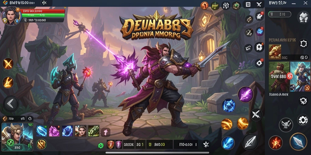 Screenshot utama BW888 menampilkan aksi gameplay MMORPG yang seru dan dinamis.
