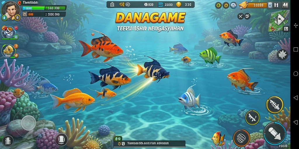 Tampilan gameplay seru dalam DANAGAME Tembak Ikan.