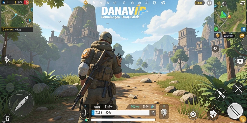 Tampilan gameplay seru dalam dunia terbuka DANAVIP.