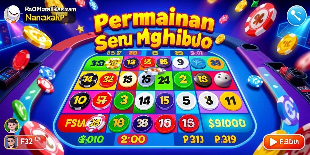 Tampilan gameplay F32 yang menggembirakan dan penuh warna dalam permainan Bingo.