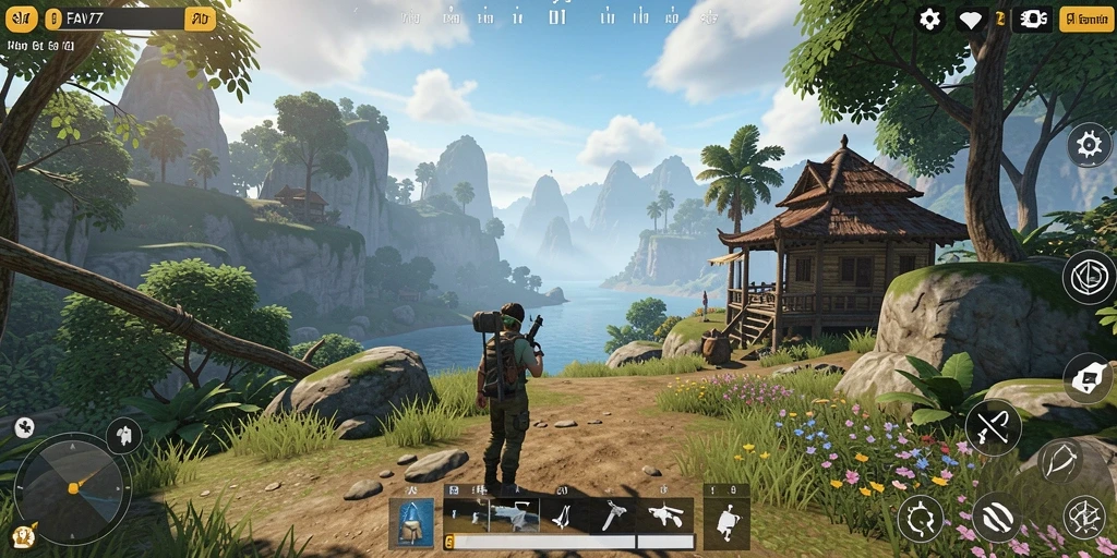 Gameplay FAV77 menampilkan dunia terbuka yang menakjubkan dan penuh petualangan.