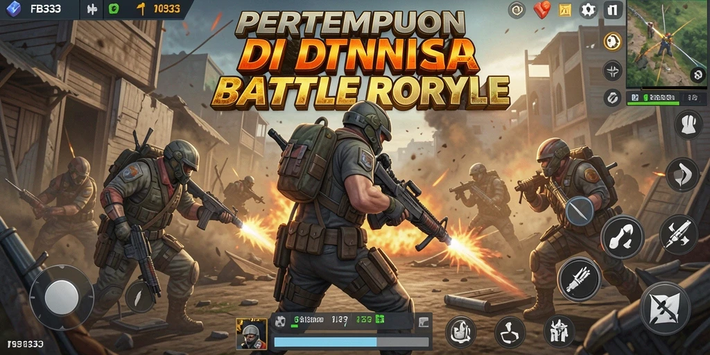 Tampilan gameplay FB333 yang mendebarkan dalam mode Battle Royale.