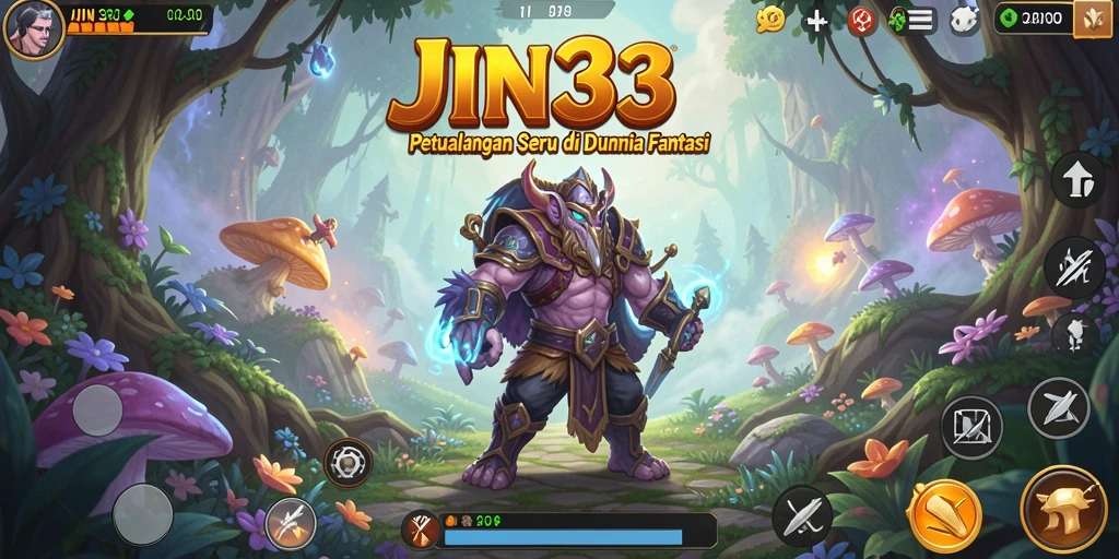 Screenshot JIN33 menampilkan aksi petualangan epik di dunia fantastis.