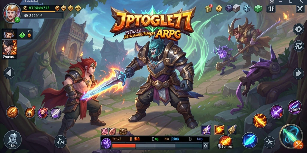 Tampilan menakjubkan dari gameplay JPTOGEL77 dengan pertempuran seru.