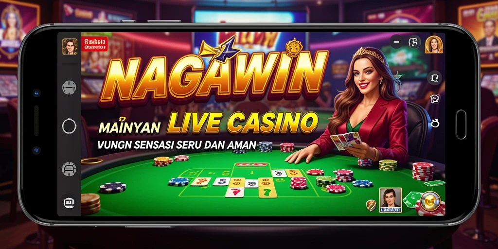 Tampilan gameplay Live Casino yang menarik dan interaktif di NAGAWIN.