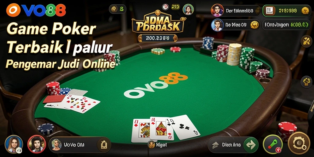 Tampilan screenshot OVO88 menampilkan gameplay seru dalam permainan Poker.