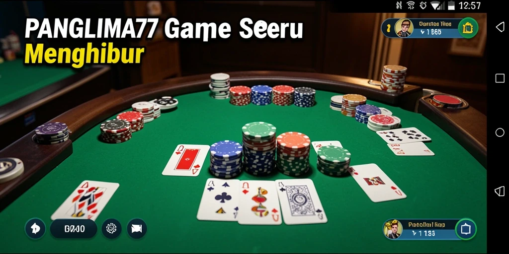 Screenshot gameplay PANGLIMA77 menampilkan suasana seru permainan Gaple.