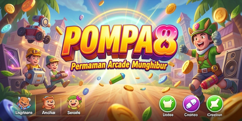 Screenshot POMPA88 menunjukkan aksi gameplay seru di arena Arcade.