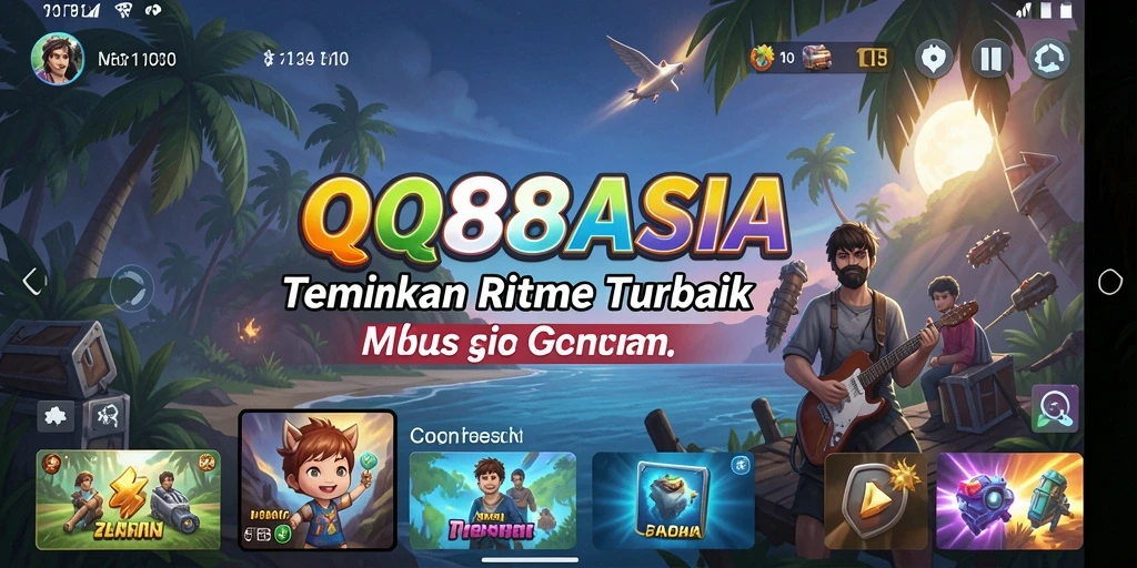 Tampilan gameplay seru dengan berbagai lagu dan tantangan musik.